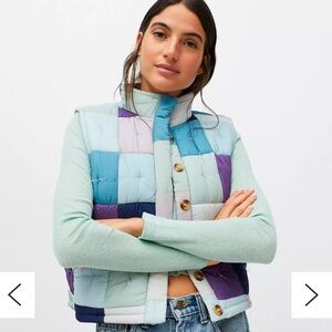 NWT Urban Outfitters Puffy Quilted Blue Vest